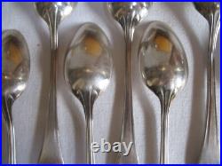 Ancienne ménagère ERCUIS métal argenté 37 pièces modèle art déco dans son écrin Ancienne ménagère ERCUIS métal argenté 37 pièces modèle art déco dans son écrin