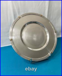 Assiette de présentation CHRISTOFLE modèle ARIA metal argenté plat de service