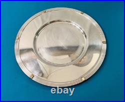Assiette de présentation CHRISTOFLE modèle ARIA metal argenté plat de service