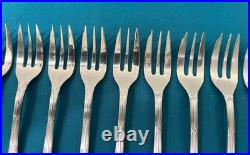BRILLANT 12 fourchettes a gâteaux CHRISTOFLE modèle RUBANS CROISÉS métal argenté