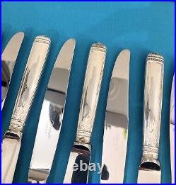 BRILLANT 12 grands couteaux CHRISTOFLE modèle MALMAISON métal argenté 24,5cm