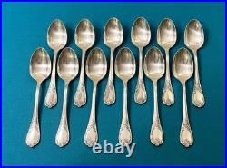 BRILLANT 12 petites cuillères CHRISTOFLE modèle MARLY métal argenté 13,5 cm