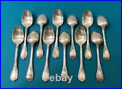 BRILLANT 12 petites cuillères CHRISTOFLE modèle MARLY métal argenté 13,5 cm