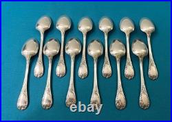 BRILLANT 12 petites cuillères CHRISTOFLE modèle MARLY métal argenté 13,5 cm