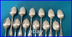 BRILLANT 12 petites cuillères CHRISTOFLE modèle MARLY métal argenté 13,5 cm