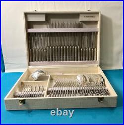 BRILLANT ménagère de 61 couverts ERCUIS modèle DU BARRY métal argenté MARLY