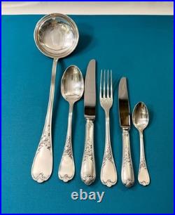 BRILLANT ménagère de 61 couverts ERCUIS modèle DU BARRY métal argenté MARLY