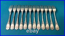 BRILLANT ménagère de 61 couverts ERCUIS modèle DU BARRY métal argenté MARLY