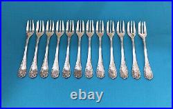 BRILLANTE 12 fourchettes à gâteaux CHRISTOFLE modèle MARLY métal argenté couvert