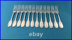 BRILLANTE ménagère 37 pièces CHRISTOFLE modèle DELAFOSSE métal argenté couvert BRILLANTE ménagère 37 pièces CHRISTOFLE modèle DELAFOSSE métal argenté couvert