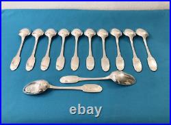 BRILLANTE ménagère 37 pièces CHRISTOFLE modèle DELAFOSSE métal argenté couvert BRILLANTE ménagère 37 pièces CHRISTOFLE modèle DELAFOSSE métal argenté couvert
