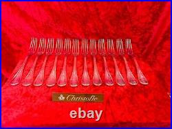 Belle Serie De 12 Fourchettes En Metal Argente Christofle Modele Albi