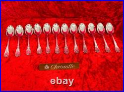 Belle Serie De 12 Petites Cuilleres En Metal Argente Christofle Modele Marly