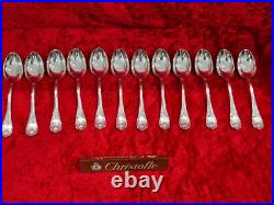 Belle Serie De 12 Petites Cuilleres En Metal Argente Christofle Modele Marly