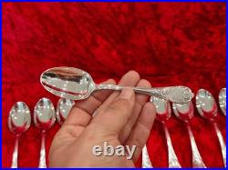 Belle Serie De 12 Petites Cuilleres En Metal Argente Christofle Modele Marly