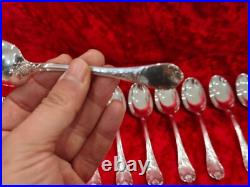 Belle Serie De 12 Petites Cuilleres En Metal Argente Christofle Modele Marly
