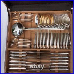 Belle ménagère Christofle en métal argenté, modèle Villeroy 49 pièces