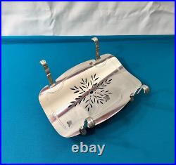 Berceau porte à asperges CHRISTOFLE modèle RUBANS CROISÉS métal argenté plat