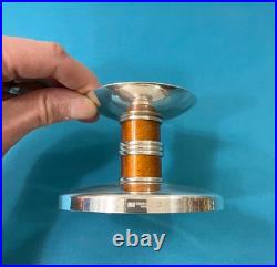 Bougeoir CHRISTOFLE modèle TALISMAN SIENNE métal argenté chandelier 7 cm