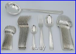 Boulenger Art Déco modèle Suzy, ménagère 37 pièces excellent état, métal argenté Boulenger Art Déco modèle Suzy, ménagère 37 pièces excellent état, métal argenté