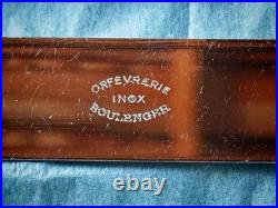 Boulenger modele Betty Art Déco 8 couteaux table métal argenté dont 3 dessert