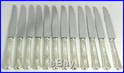 Boulenger modèle Empire Palmes, 12 couteaux de table, métal argenté