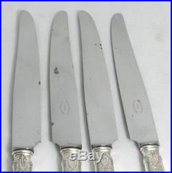 Boulenger modèle Empire Palmes, 12 couteaux de table, métal argenté