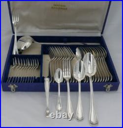 Boulenger modèle Louis XV Rocaille, ménagère de 39 pièces en métal argenté