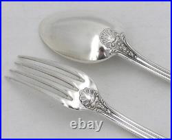 Boulenger modèle Louis XV Rocaille, ménagère de 39 pièces en métal argenté