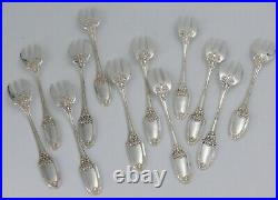 Boulenger modèle Marie Louise/Empire, 12 fourchettes à huitres, métal argenté