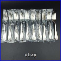 CHRISTOFLE 10 FOURCHETTES DE TABLE MÉTAL ARGENTÉ Modèle FIDELIO BAGUETTE Neufs