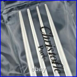 CHRISTOFLE 10 FOURCHETTES DE TABLE MÉTAL ARGENTÉ Modèle FIDELIO BAGUETTE Neufs