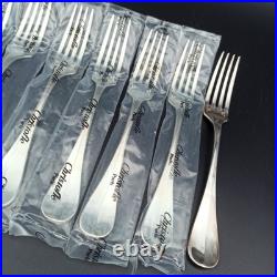 CHRISTOFLE 10 FOURCHETTES DE TABLE MÉTAL ARGENTÉ Modèle FIDELIO BAGUETTE Neufs