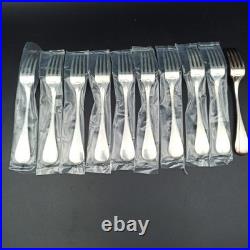 CHRISTOFLE 10 FOURCHETTES DE TABLE MÉTAL ARGENTÉ Modèle FIDELIO BAGUETTE Neufs