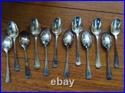 CHRISTOFLE 12 ANCIENNES CUILLERES CAFE metal argenté MODELE AMERICA lg 13,5 cm CHRISTOFLE 12 ANCIENNES CUILLERES CAFE metal argenté MODELE AMERICA lg 13,5 cm