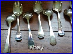 CHRISTOFLE 12 ANCIENNES CUILLERES CAFE metal argenté MODELE AMERICA lg 13,5 cm CHRISTOFLE 12 ANCIENNES CUILLERES CAFE metal argenté MODELE AMERICA lg 13,5 cm