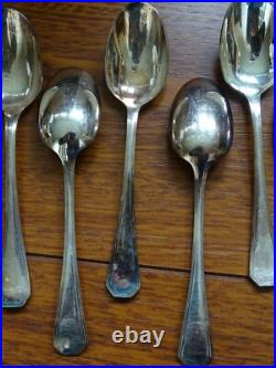 CHRISTOFLE 12 ANCIENNES CUILLERES CAFE metal argenté MODELE AMERICA lg 13,5 cm CHRISTOFLE 12 ANCIENNES CUILLERES CAFE metal argenté MODELE AMERICA lg 13,5 cm