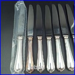 CHRISTOFLE 12 COUTEAUX À ENTREMET / DESSERT EN MÉTAL ARGENTÉ Modèle SPATOURS