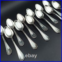 CHRISTOFLE 12 CUILLÈRES DE TABLE EN MÉTAL ARGENTÉ Modèle SPATOURS