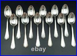 CHRISTOFLE 12 CUILLÈRES DE TABLE EN MÉTAL ARGENTÉ Modèle SPATOURS