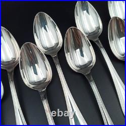 CHRISTOFLE 12 CUILLÈRES DE TABLE EN MÉTAL ARGENTÉ Modèle SPATOURS