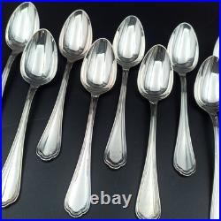 CHRISTOFLE 12 CUILLÈRES DE TABLE EN MÉTAL ARGENTÉ Modèle SPATOURS