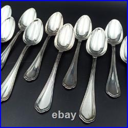 CHRISTOFLE 12 CUILLÈRES DE TABLE EN MÉTAL ARGENTÉ Modèle SPATOURS