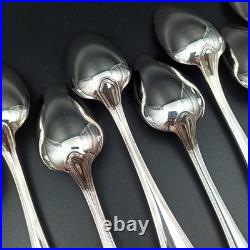 CHRISTOFLE 12 CUILLÈRES DE TABLE EN MÉTAL ARGENTÉ Modèle SPATOURS