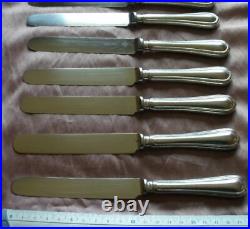 CHRISTOFLE 12 Couteaux à fromage / entremets métal argenté modèle Spatours
