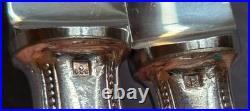 CHRISTOFLE 12 Couteaux de table en métal argenté & lames inox Modèle PERLES
