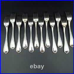 CHRISTOFLE 12 FOURCHETTES DE TABLE EN MÉTAL ARGENTÉ Modèle SPATOURS