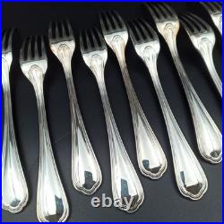 CHRISTOFLE 12 FOURCHETTES DE TABLE EN MÉTAL ARGENTÉ Modèle SPATOURS