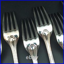 CHRISTOFLE 12 FOURCHETTES DE TABLE EN MÉTAL ARGENTÉ Modèle SPATOURS