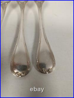 CHRISTOFLE 12 GRANDES FOURCHETTE Modèle RUBANS CROISÉS MÉTAL ARGENTÉ